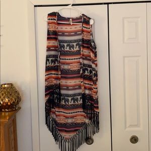 Elephant patterned kimono